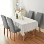 Flexible Fitted Dining Chair Cover Grey