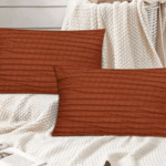 Premium Copper Ribbed Textured Pillow Covers – Pack of 2