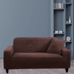 Premium Stretchable Fitted Sofa Cover – Chocolate Brown