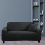 Premium Stretchable Fitted Sofa Cover – Black
