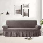 Elegant Jersey Cotton Sofa Cover – Grey