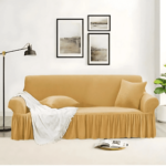 Elegant Jersey Cotton Sofa Cover – Gold
