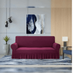 Elegant Jersey Cotton Sofa Cover – Maroon
