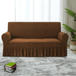 Elegant Jersey Cotton Sofa Cover – Copper