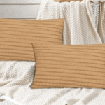 Premium Warm Beige Textured Pillow Covers – Pack of 2