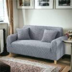 Premium Bubble Stretch Sofa Cover – Grey