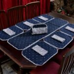 Blue Stripe Dining Table Mat Set – 6 Seater