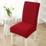 Flexible Fitted Dining Chair Cover Maroon