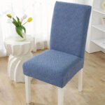 Flexible Fitted Dining Chair Cover Ocean Blue