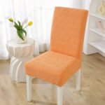 Flexible Fitted Dining Chair Cover Mustard