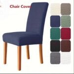 Flexible Fitted Dining Chair Cover Navy Blue