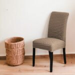 Premium Waffle Texture Chair Cover – Beige