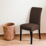 Premium Waffle Texture Chair Cover – Brown