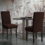Fitted Brown Dining Chair Cover