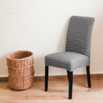 Premium Waffle Texture Chair Cover – Grey