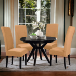 Fitted Light Golden Dining Chair Cover