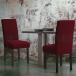 Fitted Maroon Dining Chair Cover