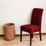 Premium Waffle Texture Chair Cover – Maroon