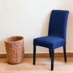 Premium Waffle Texture Chair Cover – Navy Blue