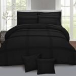 Premium 8-Piece Pleated Duvet Cover Set – Black