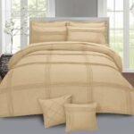 Premium 8-Piece Pleated Duvet Cover Set – Beige
