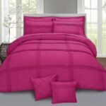 Premium 8-Piece Pleated Duvet Cover Set – Pink