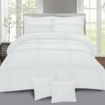 Premium 8-Piece Pleated Duvet Cover Set - White