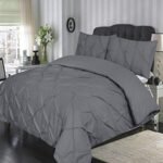 8-Piece Diamond Duvet Cover Set – Dark Grey