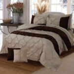 8-Piece Diamond Duvet Cover Set – Beige & Brown