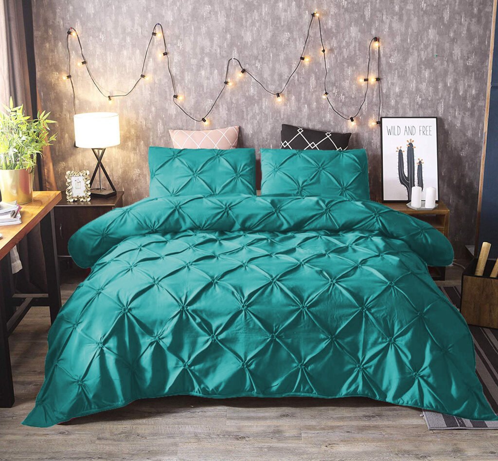 8-Piece Diamond Duvet Cover Set – Teal