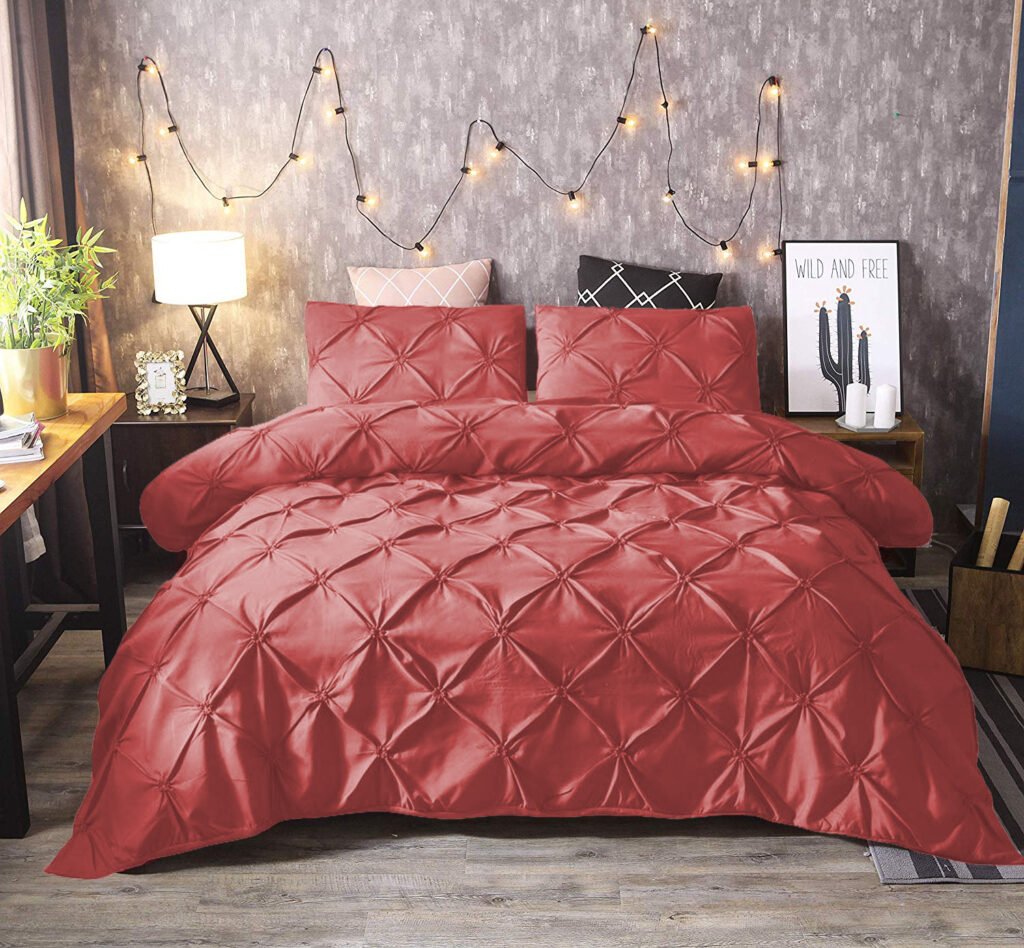 8-Piece Diamond Duvet Cover Set – Coral