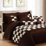 8 Piece Chess Duvet Cover Set – Brown & White
