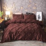 8-Piece Diamond Duvet Cover Set – Chocolate Brown