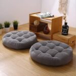 Grey Round Floor Cushion – Soft & Comfortable Home Seating