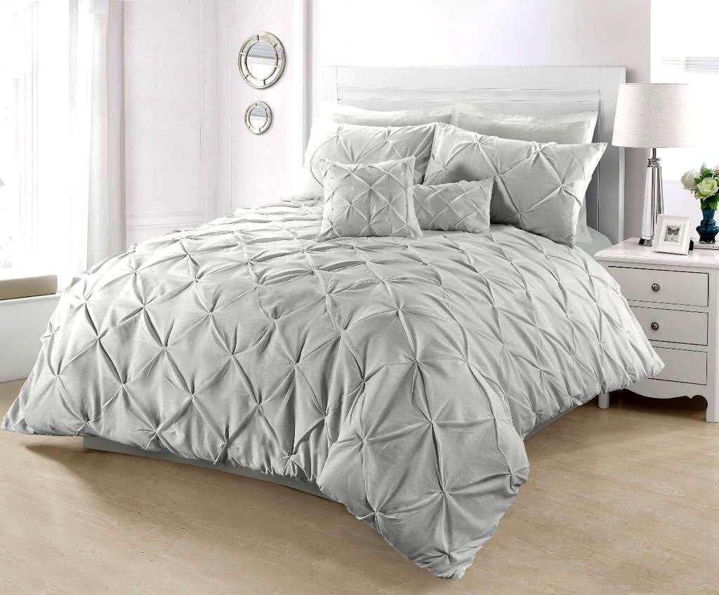 8-Piece Diamond Duvet Cover Set – Light Grey