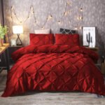 8-Piece Diamond Duvet Cover Set – Maroon