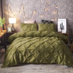 8-Piece Diamond Duvet Cover Set – Olive Green