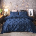 8-Piece Diamond Duvet Cover Set – Navy Blue