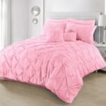 8-Piece Diamond Duvet Cover Set – Pink