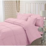 8 Piece Pleated Duvet Cover Set – Pink