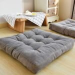 Grey Square Floor Cushion – Soft & Comfortable Home Seating