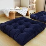 Navy Blue Square Floor Cushion – Soft & Comfortable Home Seating